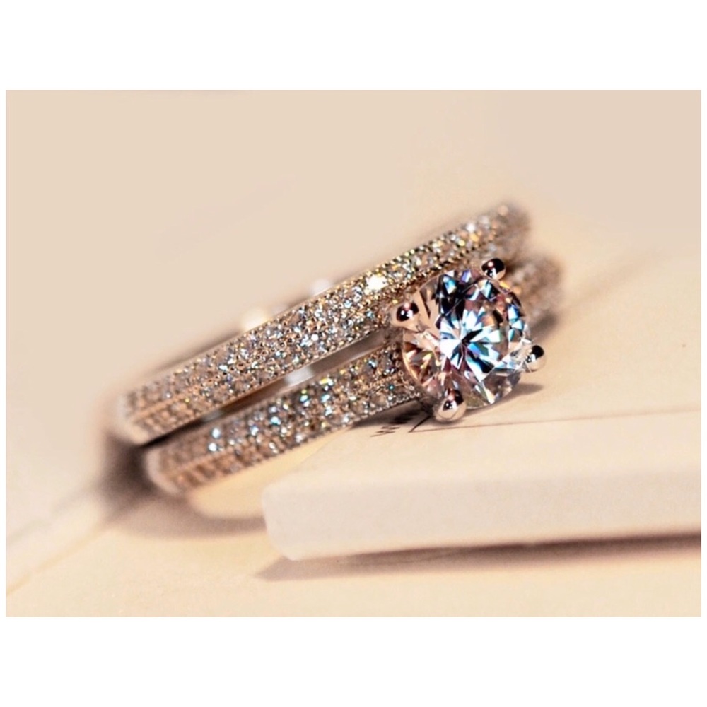 ❗️Luxury Female White Bridal Wedding Ring Set❗️